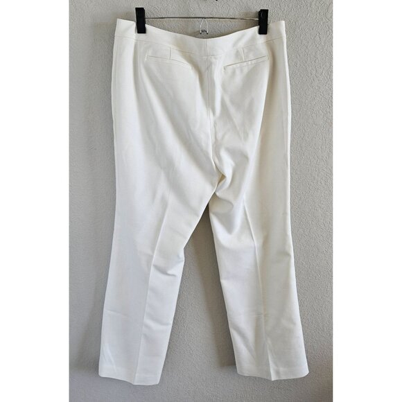 Ann Taylor Woman SZ 14 Cream Textured Trouser Lined NWOT Business Party Old Mone - Picture 2 of 7